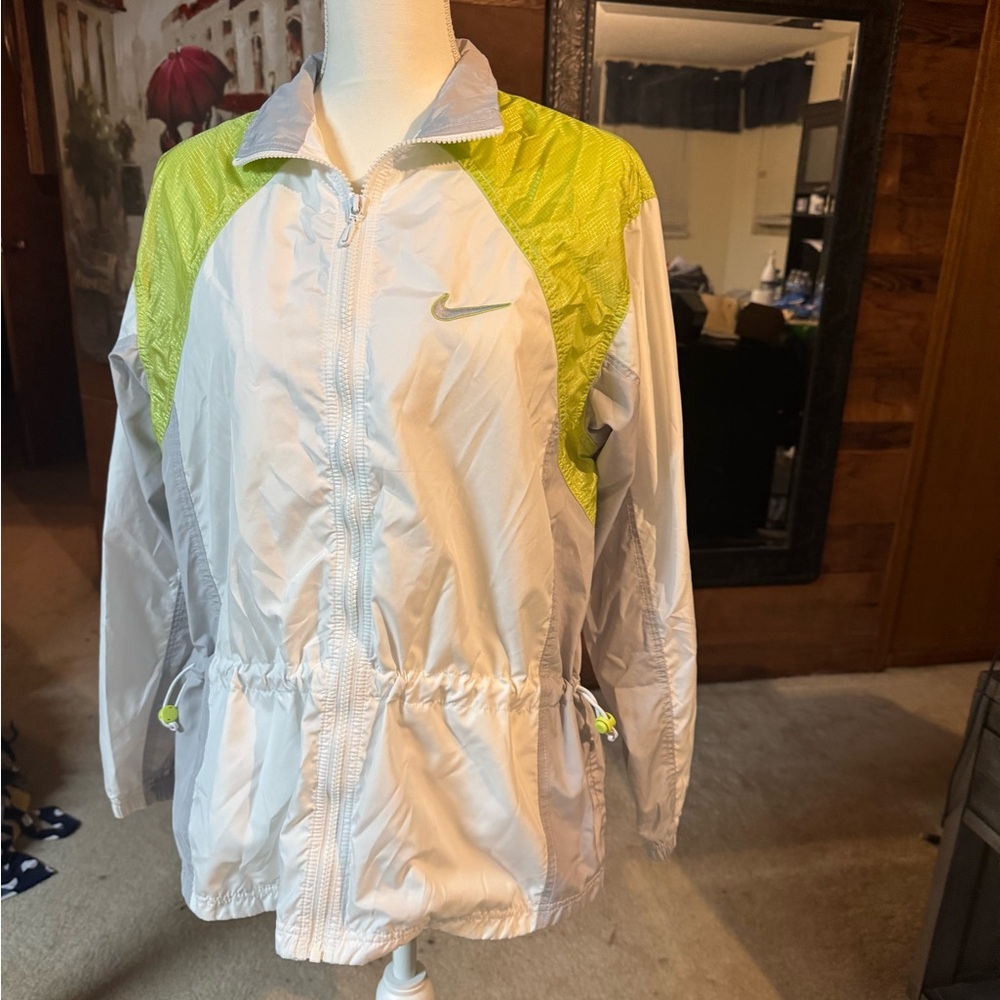 Nike White, Neon & Gray Windbreaker